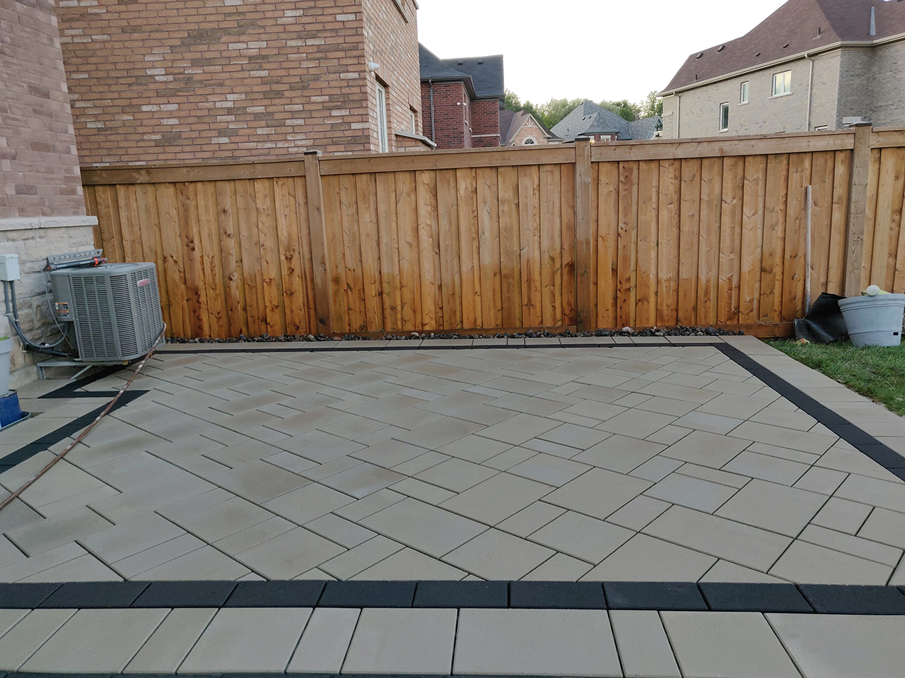 Backyard Patio With Techo Bloc Blu