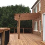 Backyard pergola design and installation by outdoor contractor