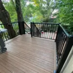 Custom-built deck pergola by outdoor contractor