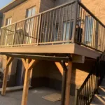 Deck pergola built as part of outdoor renovation