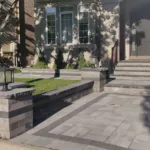 Natural flagstone walkway built for residential use