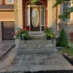 Residential flagstone patio designed for comfort